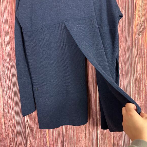 Lululemon Merino Wool Cardigan Long Sleeve Blue Womens Size 6 - Picture 7 of 7